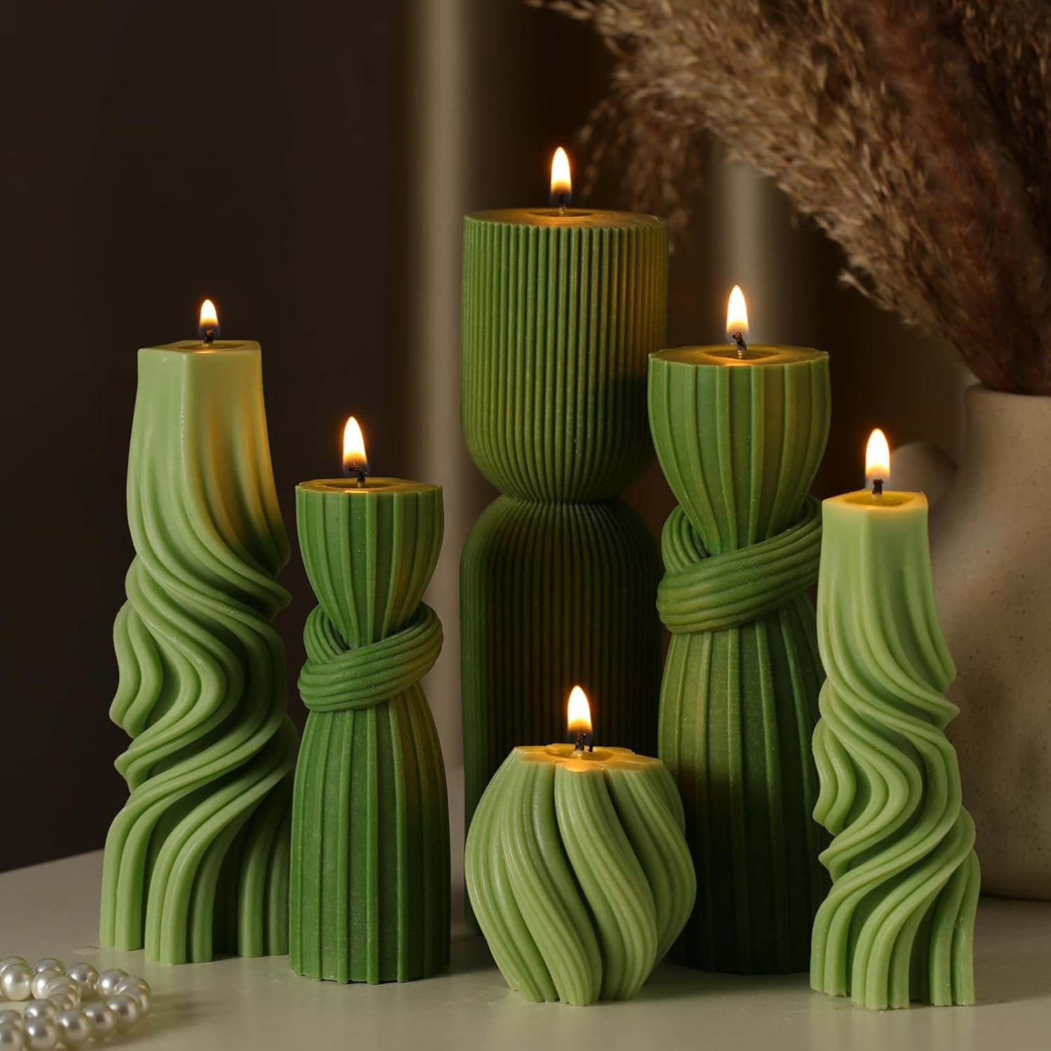 Sculpted Soy Candle Set